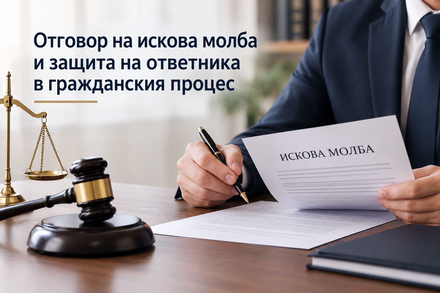 Адвокатска защита на ответника – отговор на искова молба по чл. 131 ГПК
