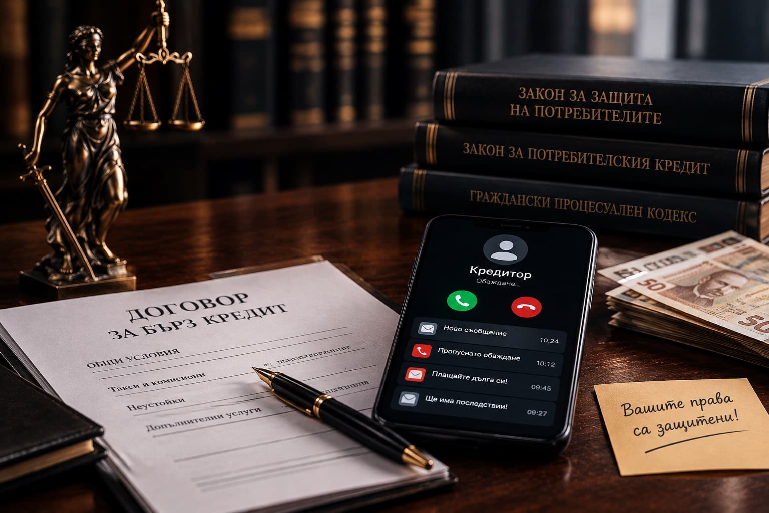 Адвокатска защита на длъжници по бързи кредити срещу неравноправни клаузи и неправомерно събиране на вземания